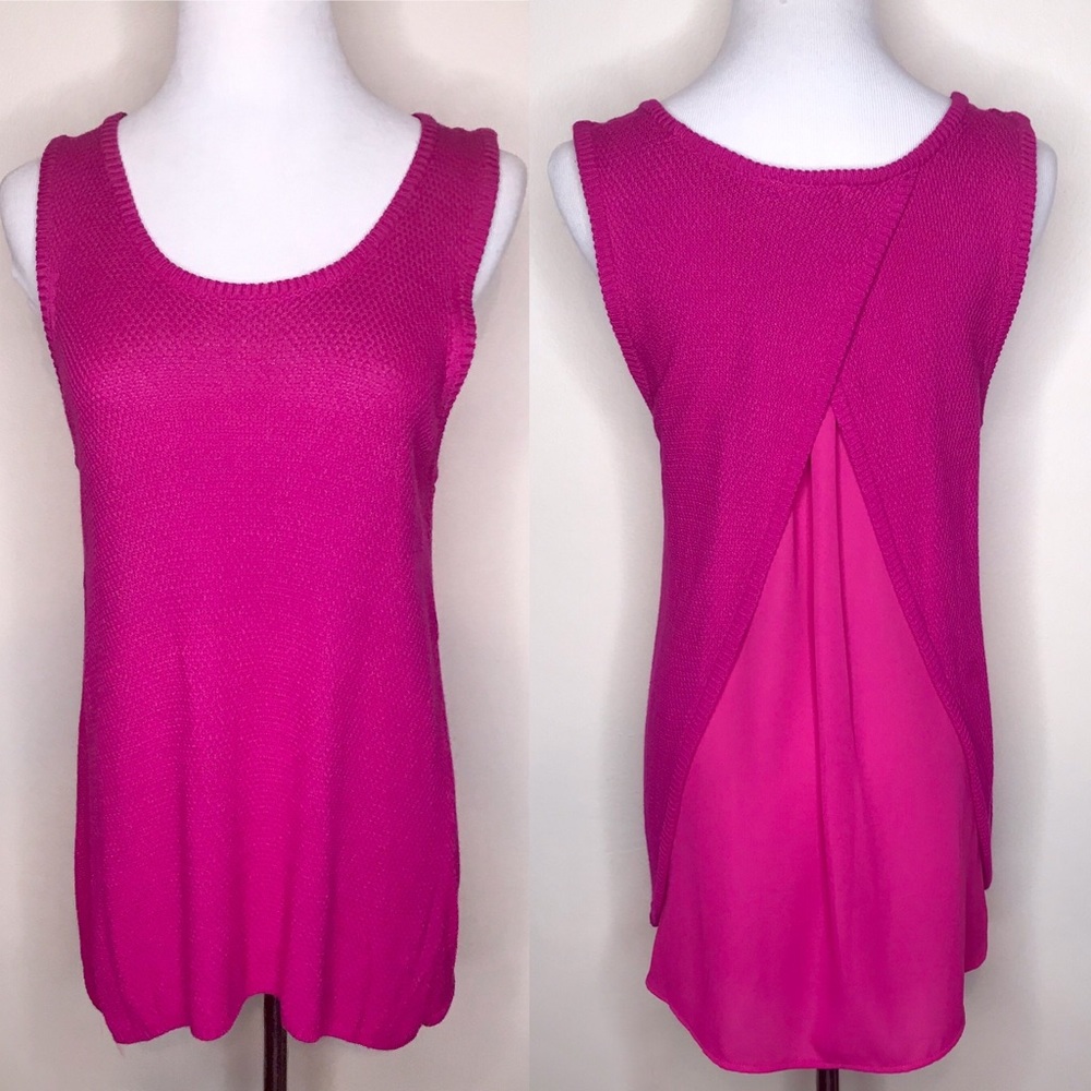 Apt 9 Sleeveless Knit Top Open Back Sz Large